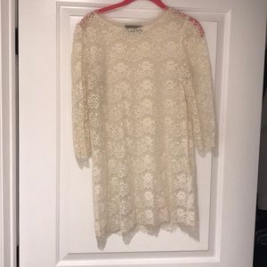 Sheer lace mini dress